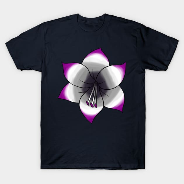 LGBT Pride Flower Amaryll-ace T-Shirt by xerosse